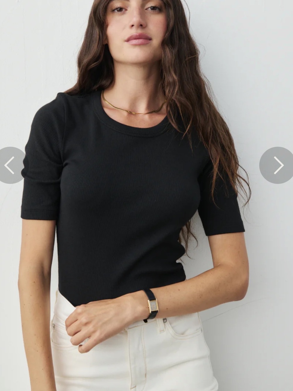 AYR The Exec Black Ribbed Top Size Medium MSRP $98